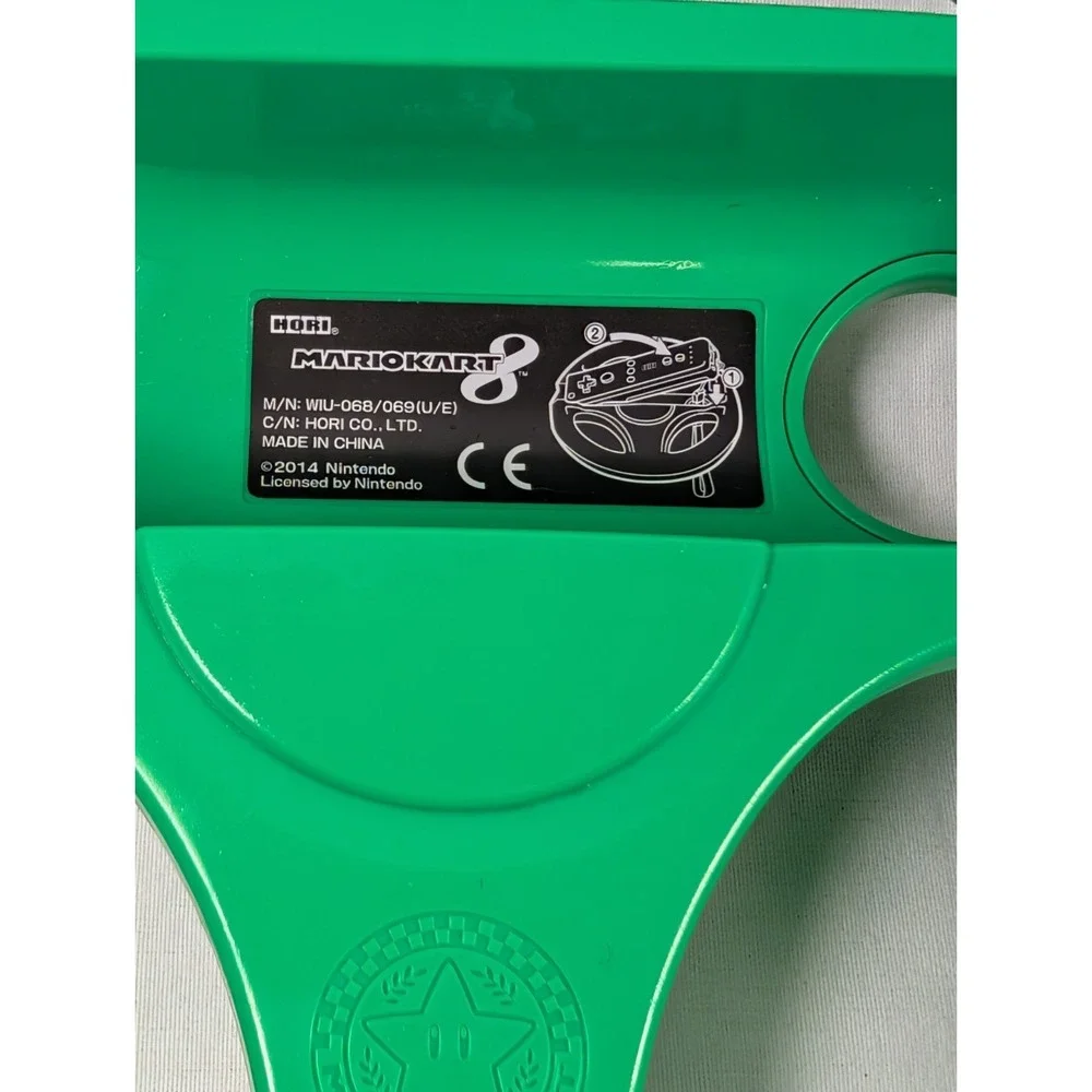OFFICIAL NINTENDO WII STEERING RACING WHEEL SET 2 LUIGI Green